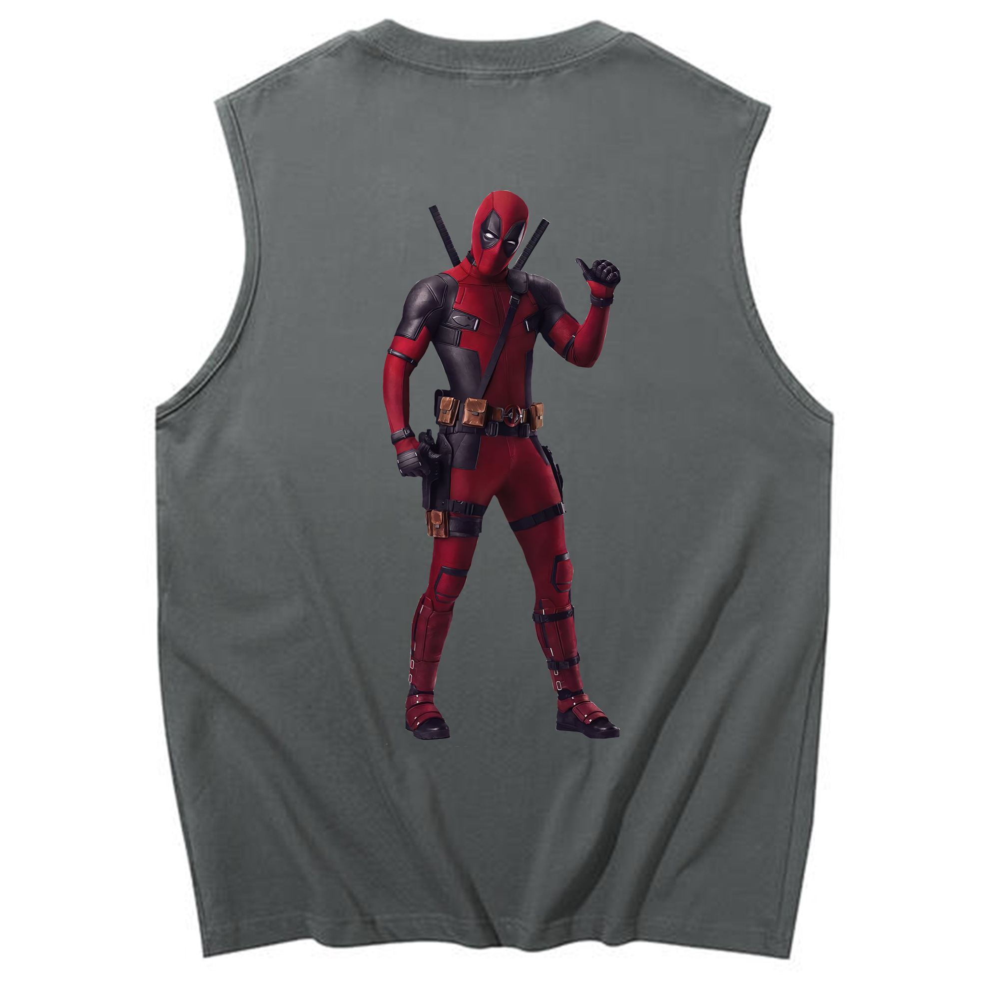 （画像用） Deadpool デッドプール コットン100％タンクトップ（背面プリント）